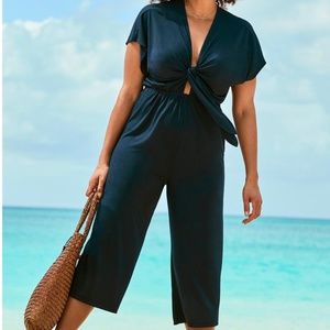 Jessie Tie Front Jumpsuit Coverup- Swimsuits for all